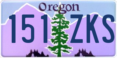 OR license plate 151ZKS