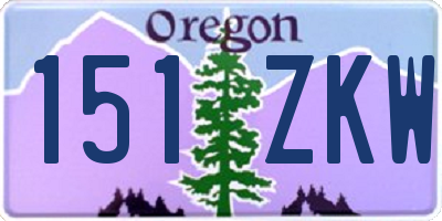 OR license plate 151ZKW