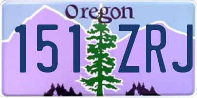 OR license plate 151ZRJ