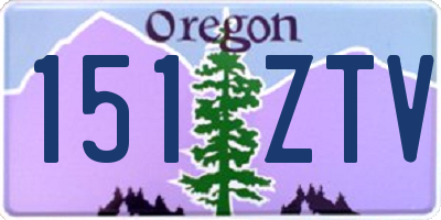 OR license plate 151ZTV