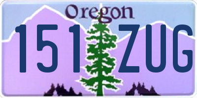 OR license plate 151ZUG