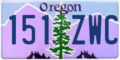 OR license plate 151ZWC