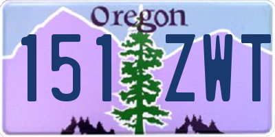 OR license plate 151ZWT