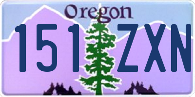 OR license plate 151ZXN