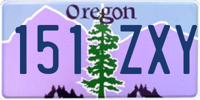 OR license plate 151ZXY