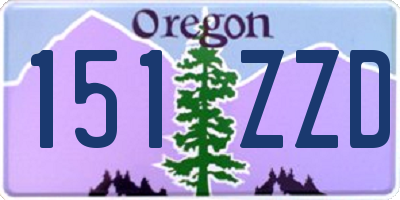 OR license plate 151ZZD