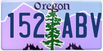 OR license plate 152ABV