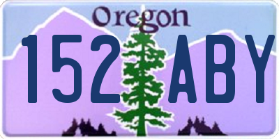 OR license plate 152ABY
