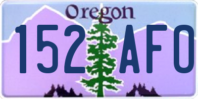 OR license plate 152AFO