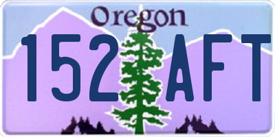 OR license plate 152AFT