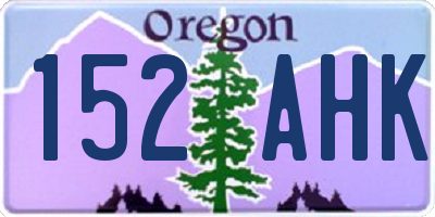 OR license plate 152AHK