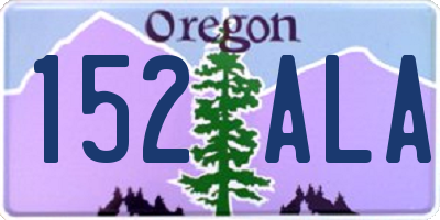 OR license plate 152ALA