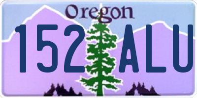 OR license plate 152ALU