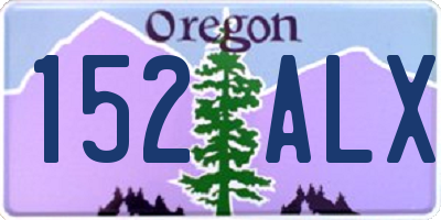 OR license plate 152ALX