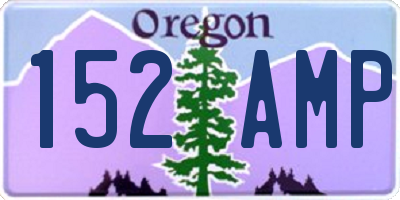 OR license plate 152AMP