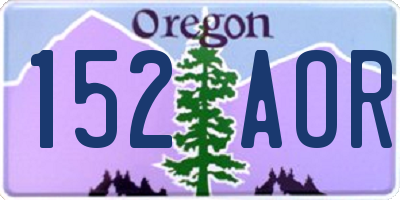 OR license plate 152AOR