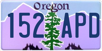 OR license plate 152APD