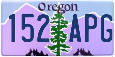 OR license plate 152APG