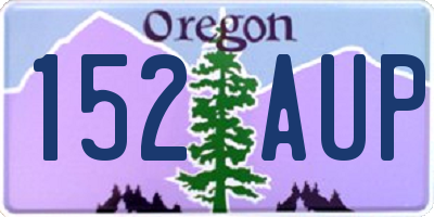 OR license plate 152AUP