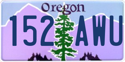 OR license plate 152AWU