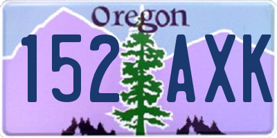 OR license plate 152AXK