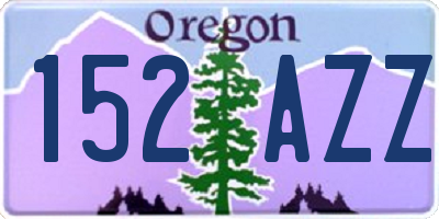 OR license plate 152AZZ