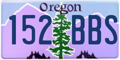 OR license plate 152BBS