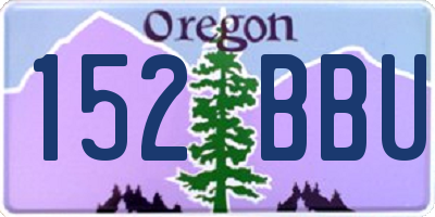 OR license plate 152BBU