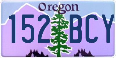 OR license plate 152BCY