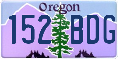 OR license plate 152BDG