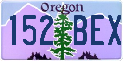 OR license plate 152BEX
