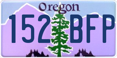 OR license plate 152BFP