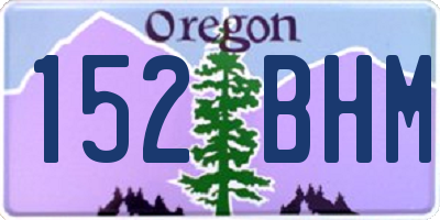 OR license plate 152BHM