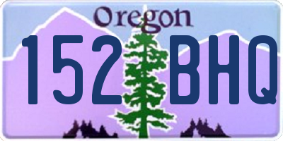 OR license plate 152BHQ