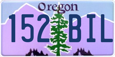 OR license plate 152BIL