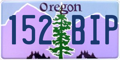 OR license plate 152BIP
