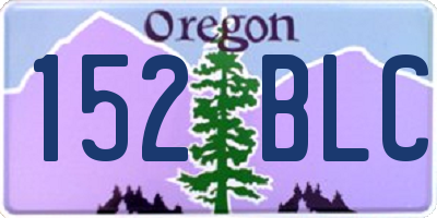 OR license plate 152BLC