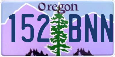 OR license plate 152BNN