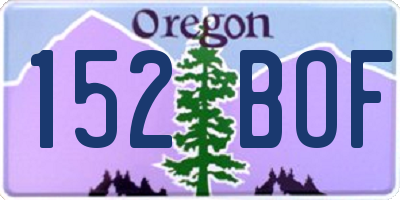 OR license plate 152BOF