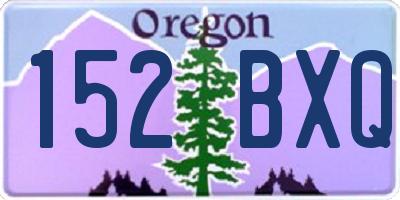 OR license plate 152BXQ