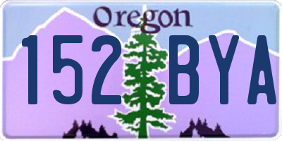 OR license plate 152BYA