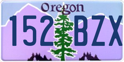 OR license plate 152BZX