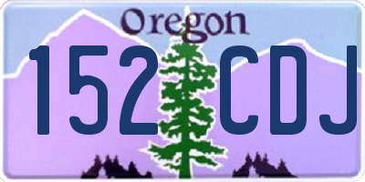 OR license plate 152CDJ