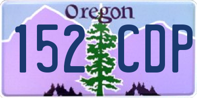 OR license plate 152CDP