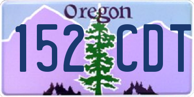 OR license plate 152CDT
