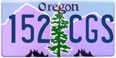 OR license plate 152CGS
