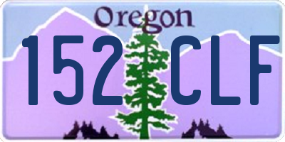 OR license plate 152CLF