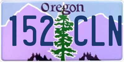 OR license plate 152CLN