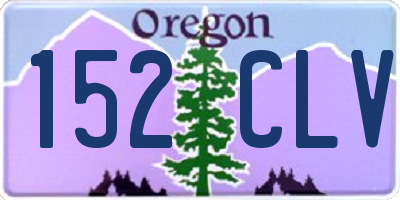 OR license plate 152CLV