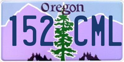 OR license plate 152CML